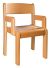 Chaise en bois avec accoudoirs 18 cm
